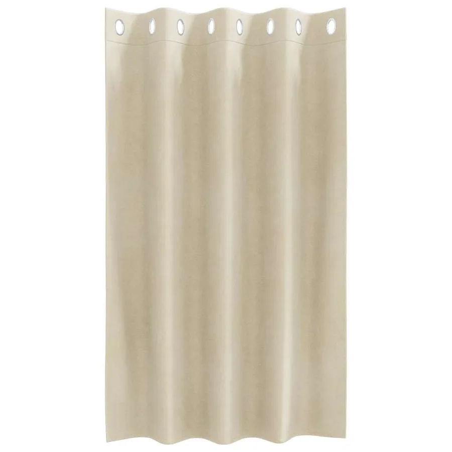 Rideaux occultants 2 pcs Crème 140 x 140 cm Velours - 4