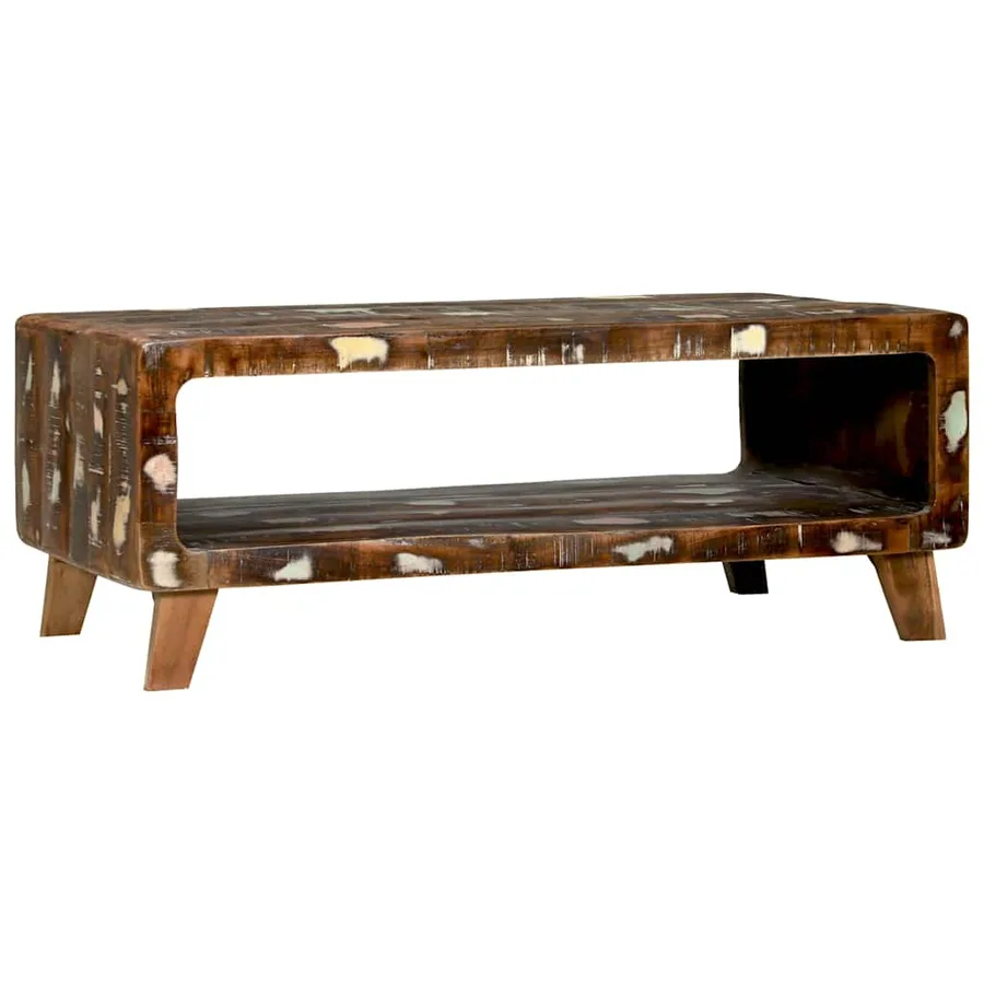 Table basse Multicolore 90 x 50 x 35 cm Bois Recyclé Solide - 2