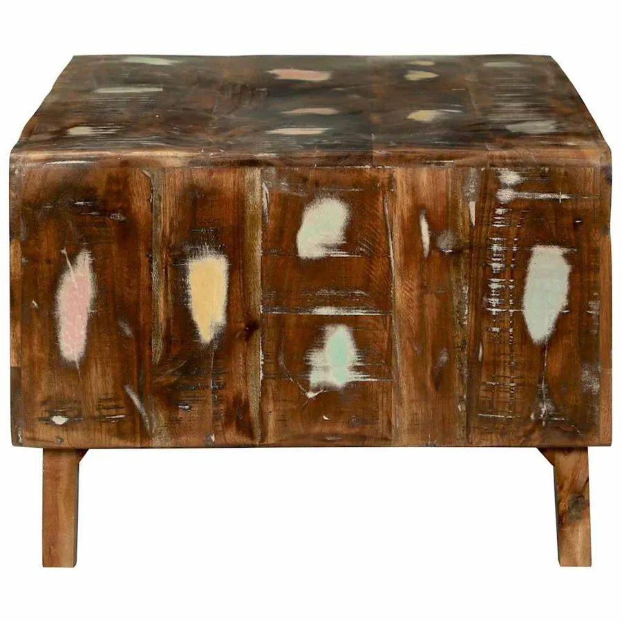 Table basse Multicolore 90 x 50 x 35 cm Bois Recyclé Solide - 4