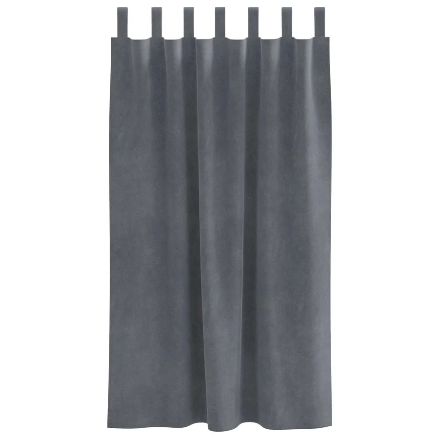 Rideaux occultants 2 pcs Gris clair 140 x 175 cm Velours - 4