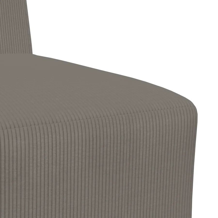 Fauteuil gris clair 55 cm velours côtelé - 7