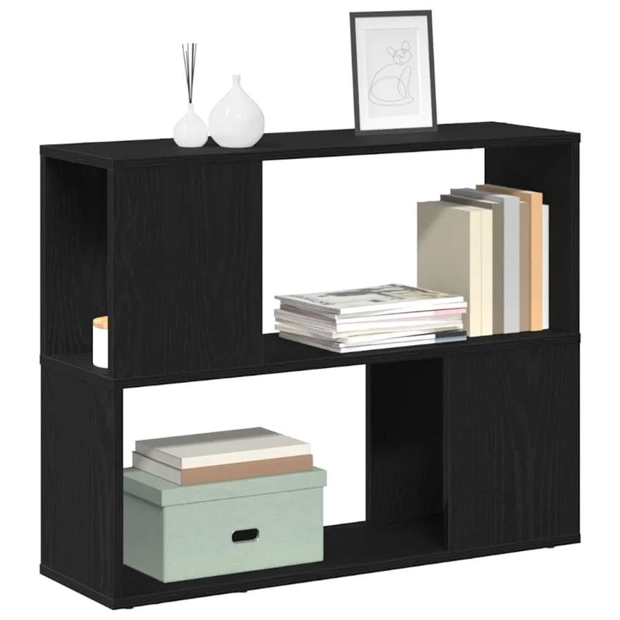 Ensemble meuble TV Chêne noir 80 x 24 x 63 cm Bois d'ingénierie - 3