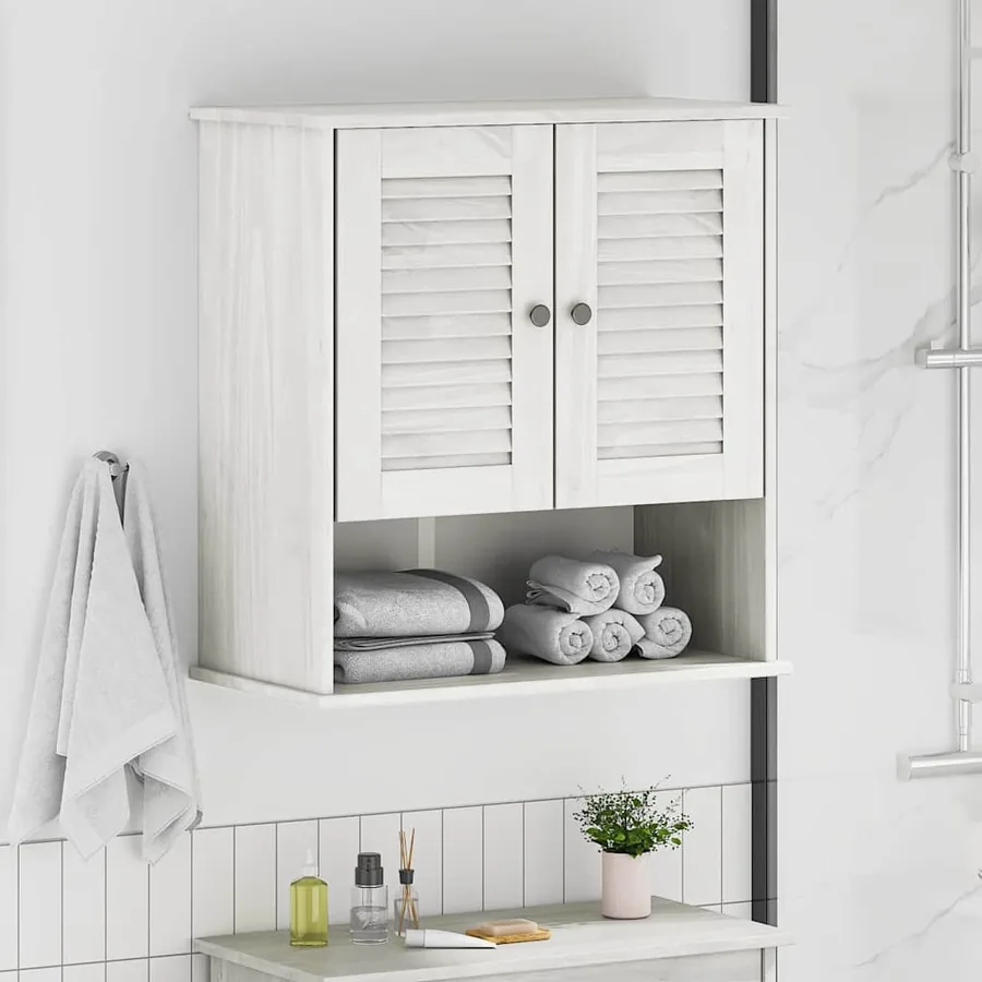 Armoire de salle de bain avec porte VIGO Blanc et Blanc Antique