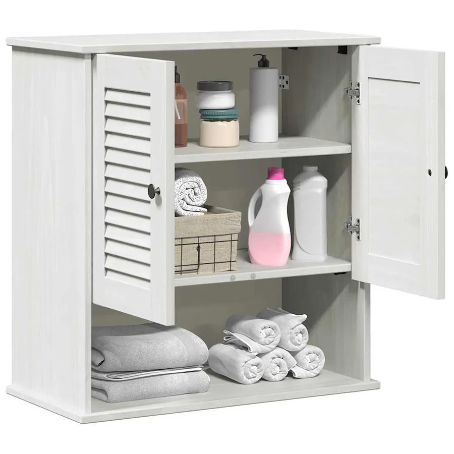 Armoire de salle de bain avec porte VIGO Blanc et Blanc Antique - 3