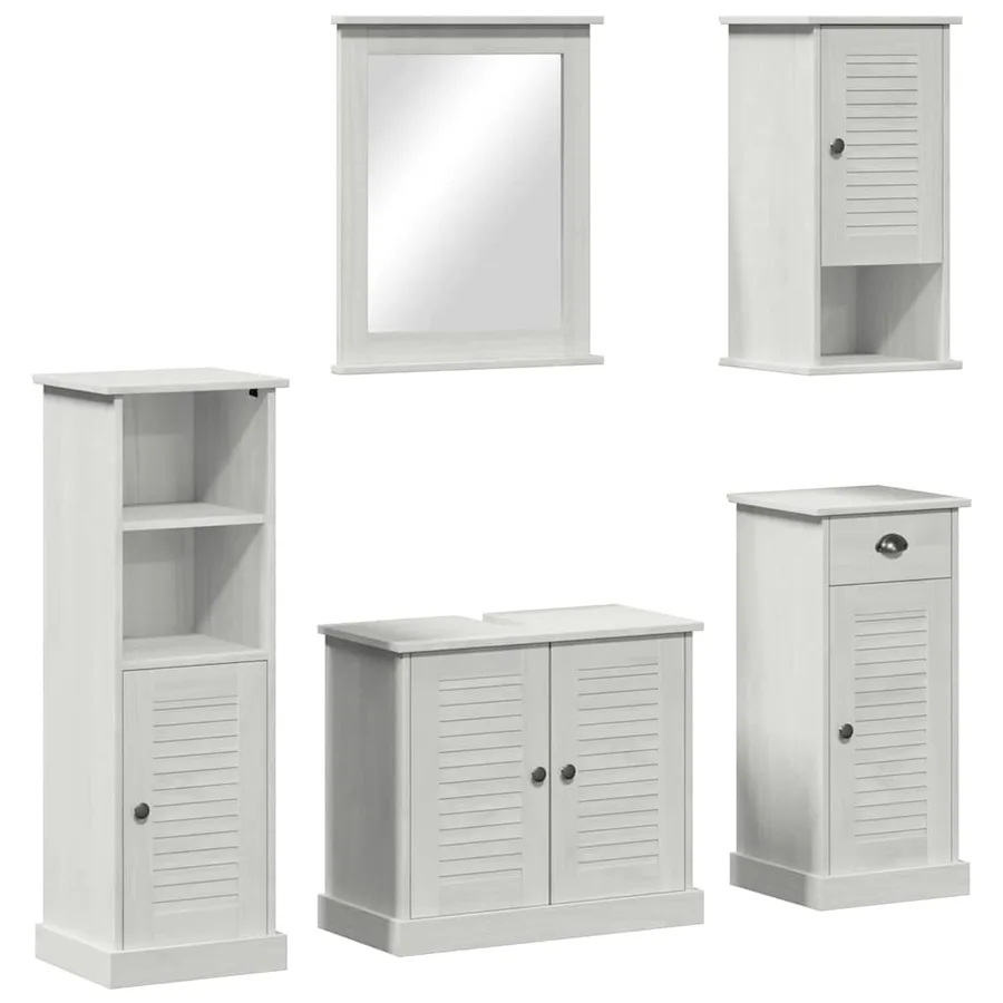 Ensemble de mobilier de salle de bain VIGO 5 pcs Blanc antique - 2