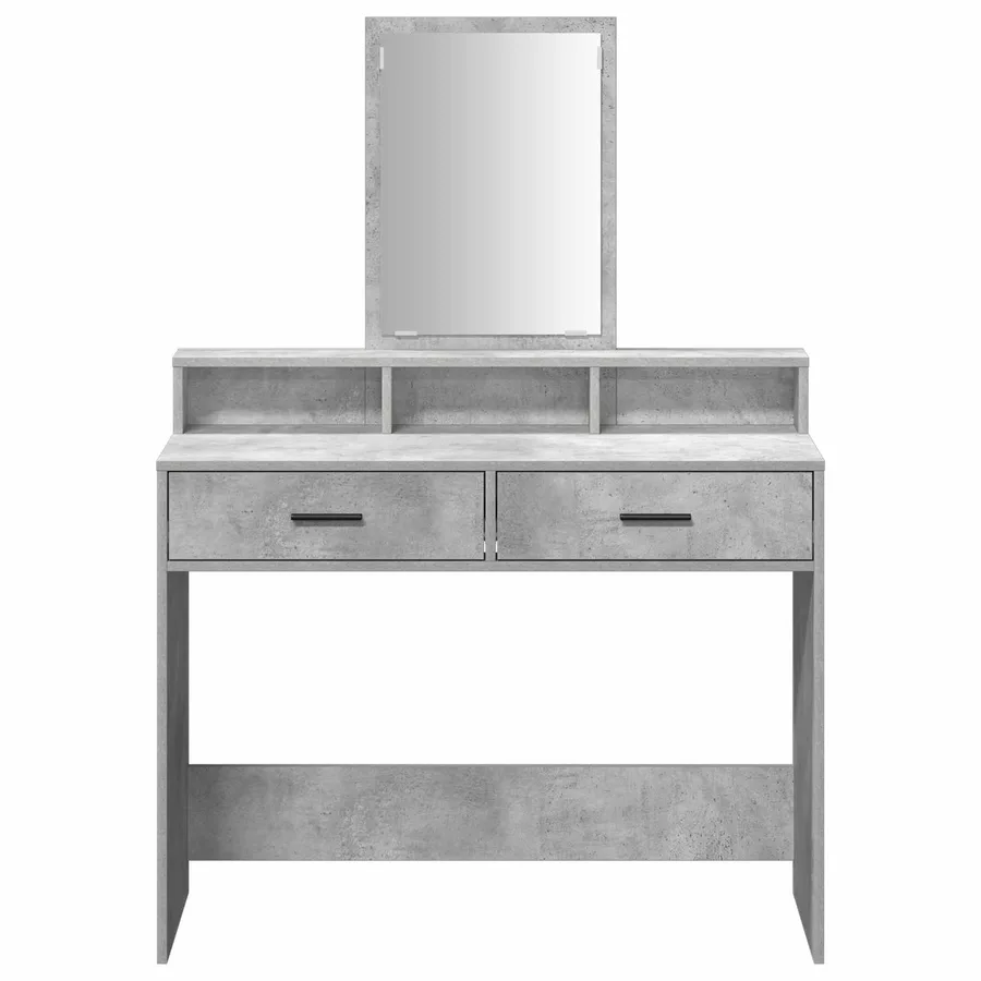 Table de Toilette avec tiroir Gris béton 100 x 41 x 140 cm - 6