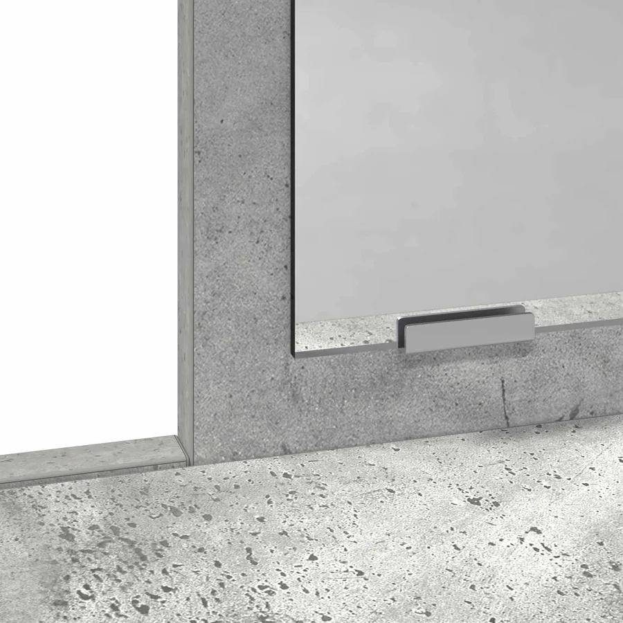 Table de Toilette avec tiroir Gris béton 100 x 41 x 140 cm - 8