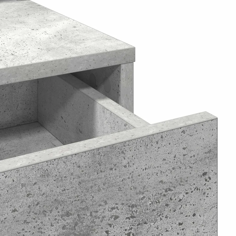 Table de Toilette avec tiroir Gris béton 100 x 41 x 140 cm - 9