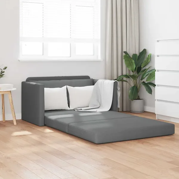 Canapé-Lit 110cm Gris foncé tissu