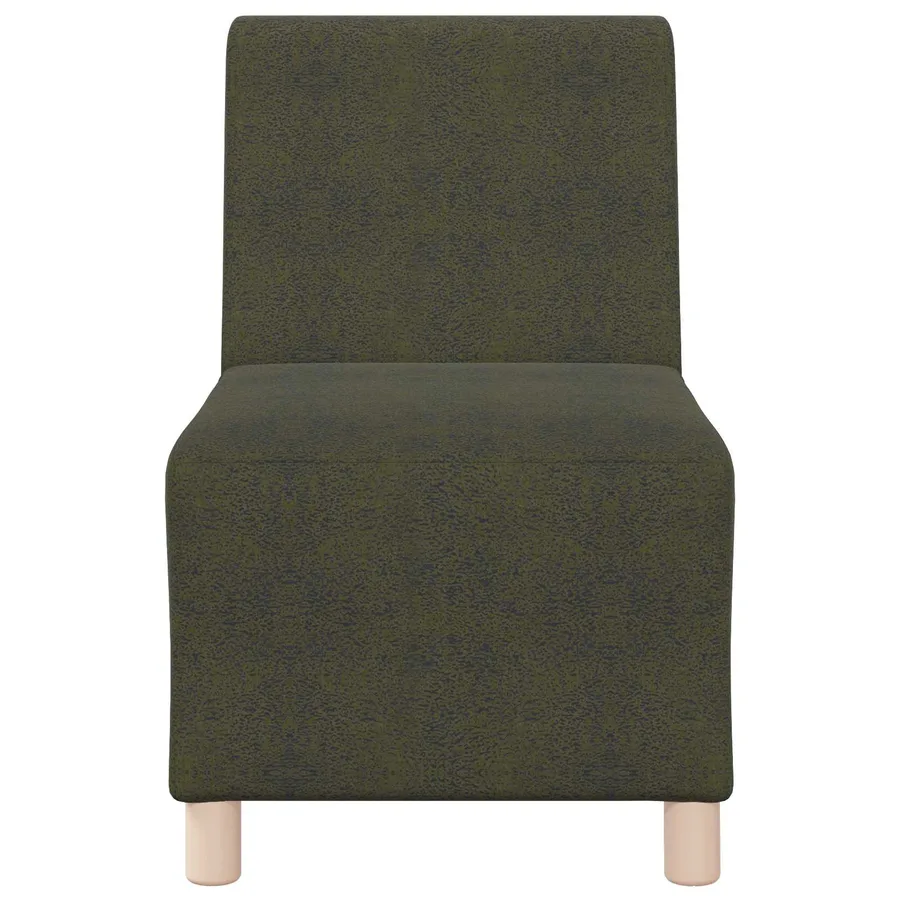 Fauteuil vert kaki 55 cm suédine - 2
