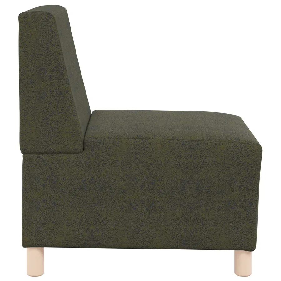 Fauteuil vert kaki 55 cm suédine - 3