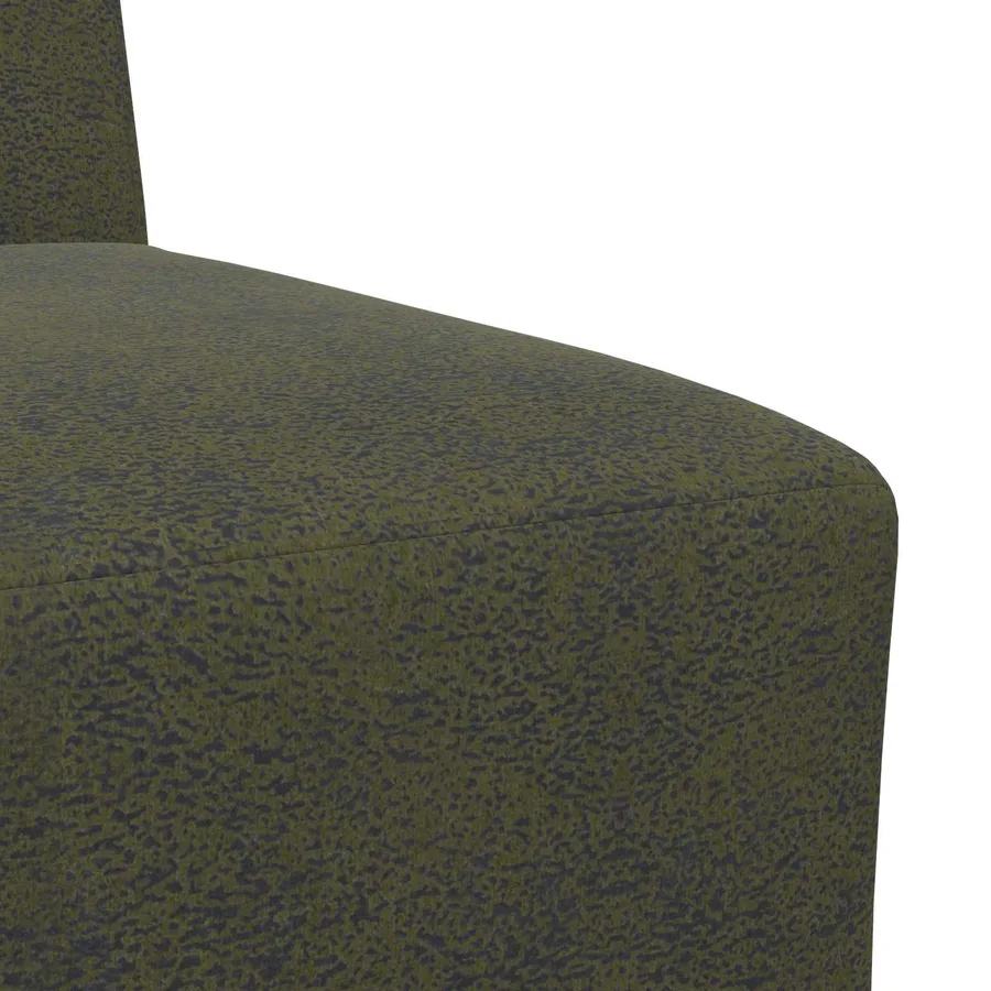 Fauteuil vert kaki 55 cm suédine - 5