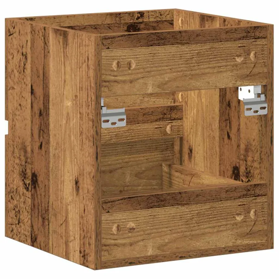 Meuble sous-vasque bois vieilli 41x38,5x45 cm bois d'ingénierie - 10