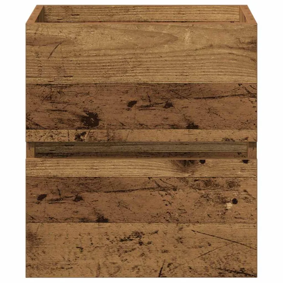 Meuble sous-vasque bois vieilli 41x38,5x45 cm bois d'ingénierie - 6