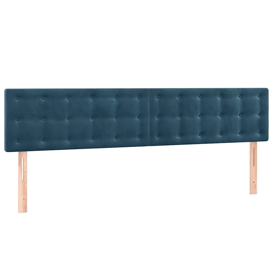 Sommier à lattes de lit matelas et LED Bleu foncé 200x200 cm - 7
