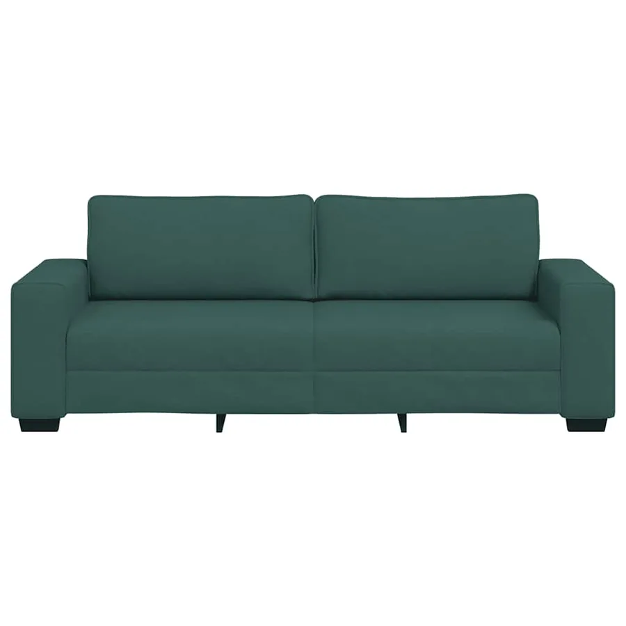 Canapé 3 places vert foncé 220 x 77 x 82 cm en tissu - 4