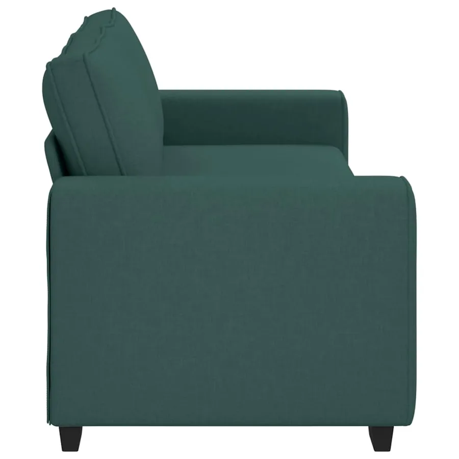 Canapé 3 places vert foncé 220 x 77 x 82 cm en tissu - 5