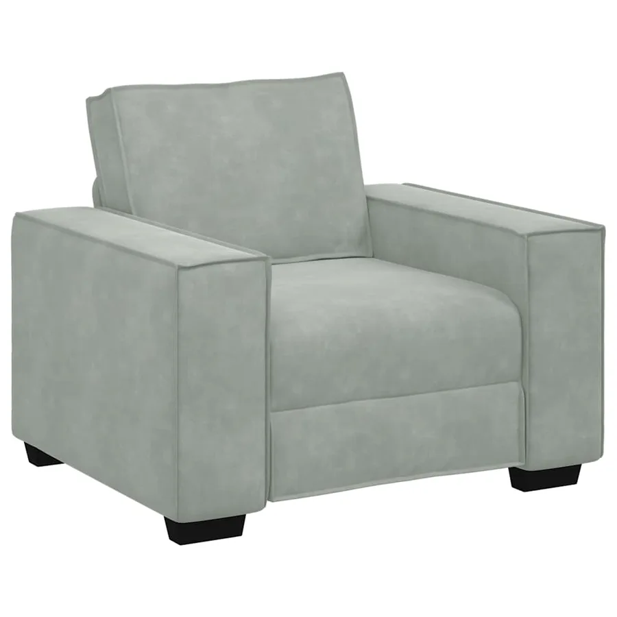Canapé 3 pcs Gris clair 220 x 80 x 84 cm Tissu en lin mélangé - 4