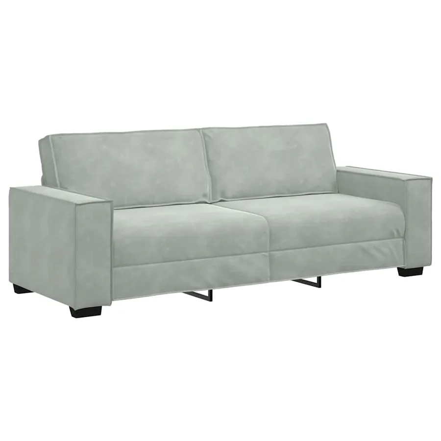 Canapé 3 pcs Gris clair 220 x 80 x 84 cm Tissu en lin mélangé - 6