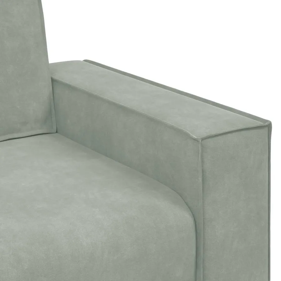Canapé 3 pcs Gris clair 220 x 80 x 84 cm Tissu en lin mélangé - 8