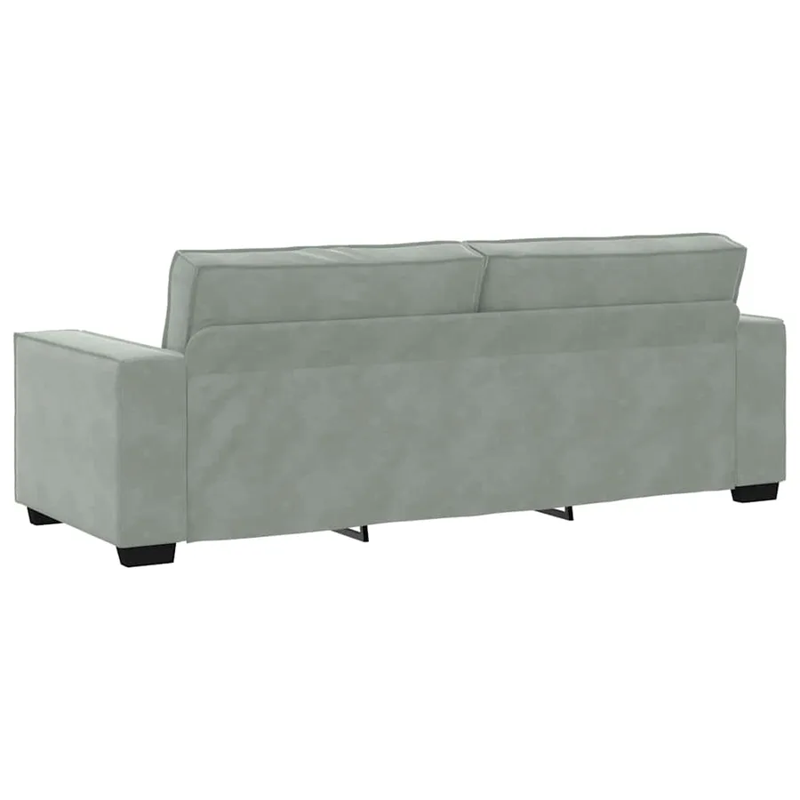 Canapé 3 pcs Gris clair 220 x 80 x 84 cm Tissu en lin mélangé - 9