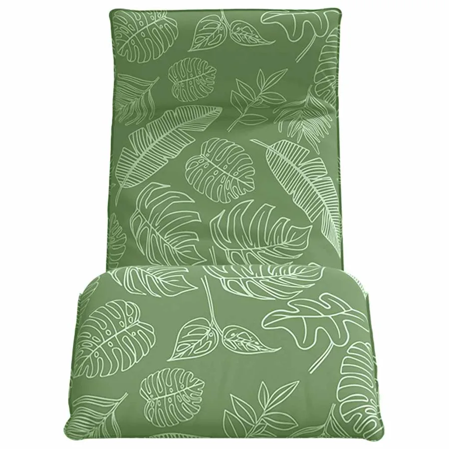 Transat pliant en tissu Oxford motif feuilles 175 x 54 x 8,5 cm - 4
