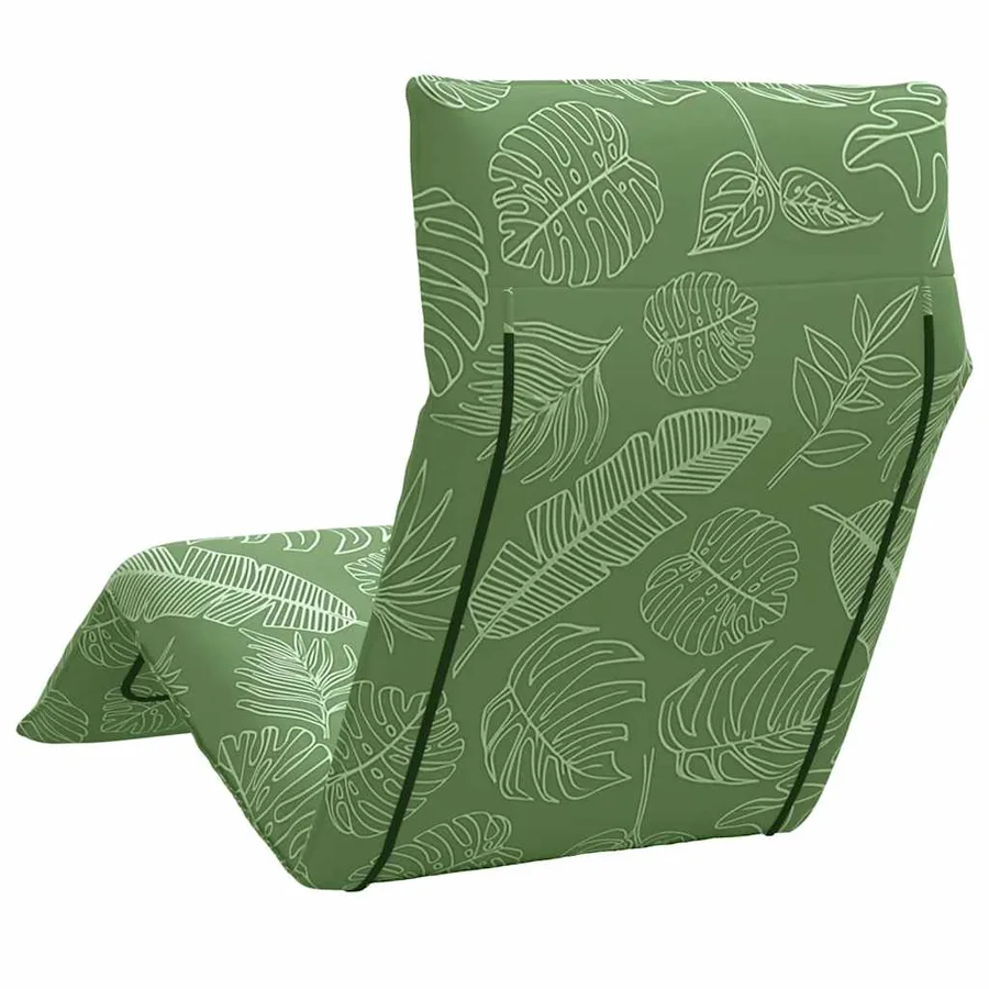 Transat pliant en tissu Oxford motif feuilles 175 x 54 x 8,5 cm - 6
