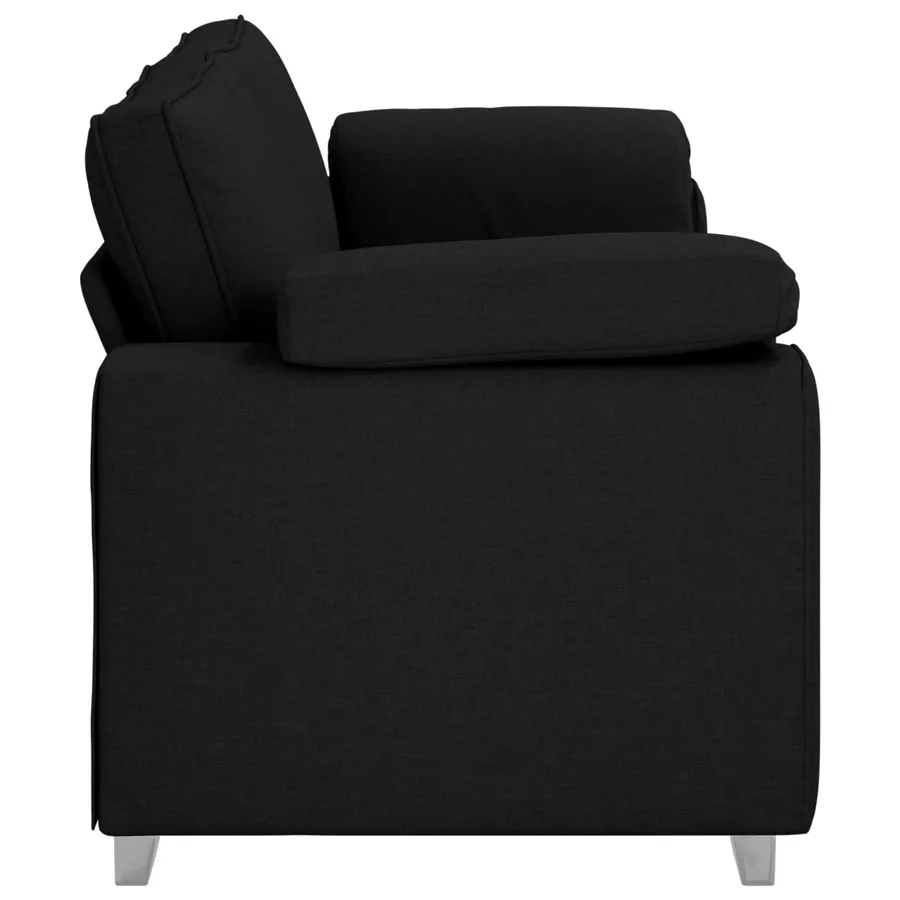 Sofa 3 places Noir 220 cm tissu - 5