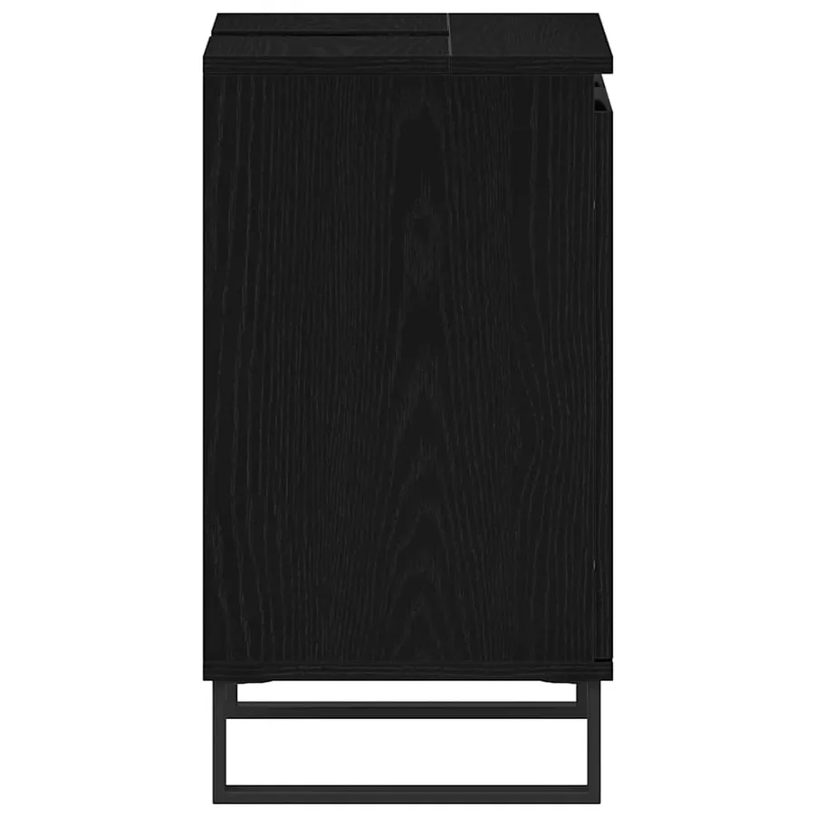 Meuble de Lavabo de Salle de Bain Chêne noir 58 x 33 x 60 cm - 7