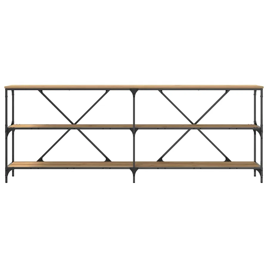 Table console Chêne artisan 200 x 30 x 75 cm Bois d'ingénierie - 5