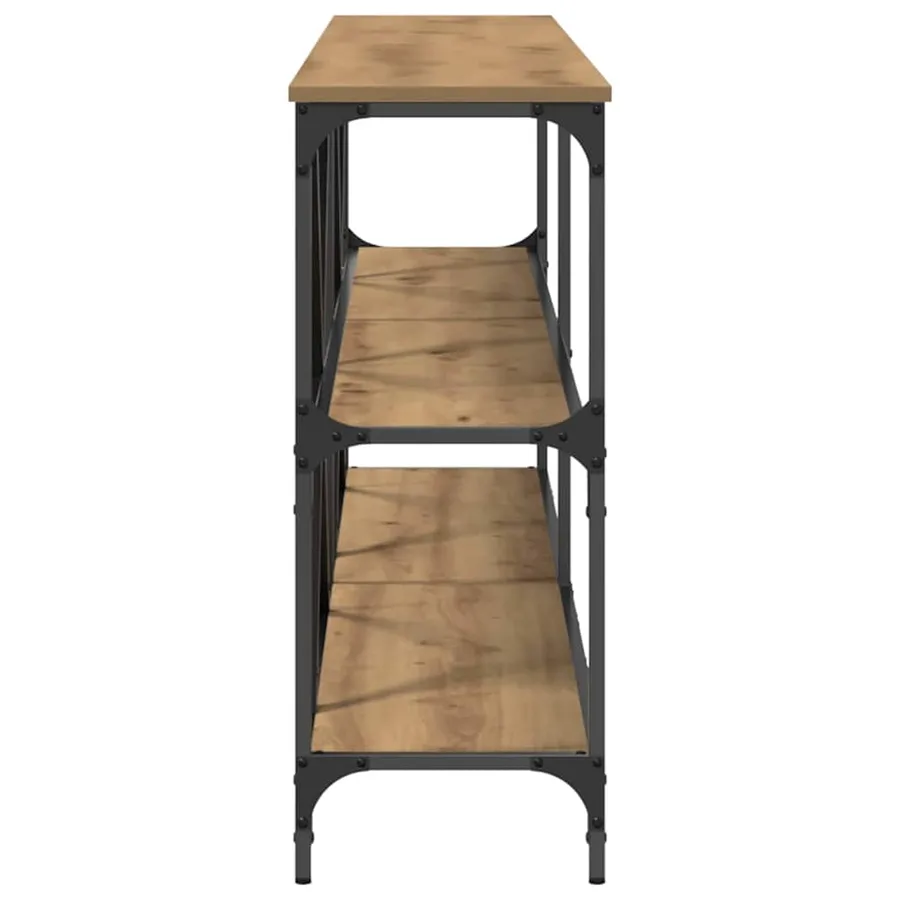 Table console Chêne artisan 200 x 30 x 75 cm Bois d'ingénierie - 6