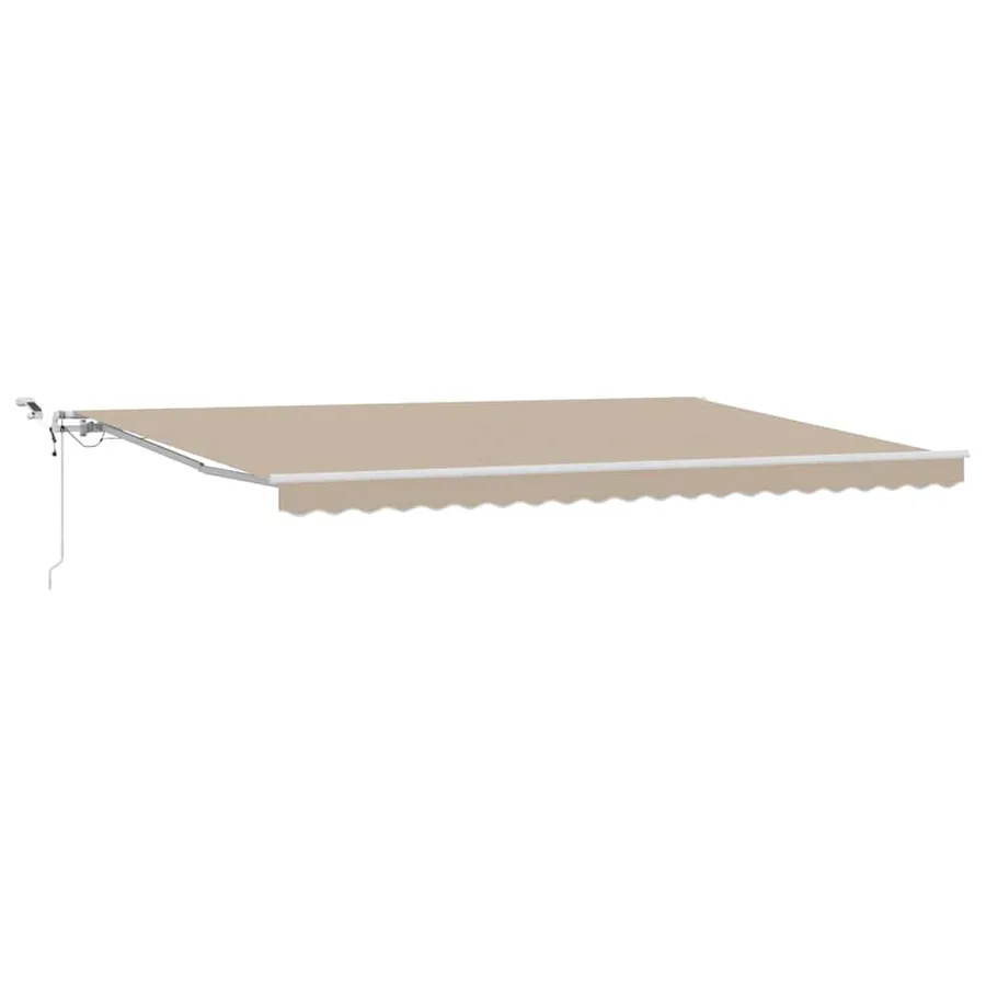 Auvent rétractable Beige 500 × 350 cm Polyester - 2