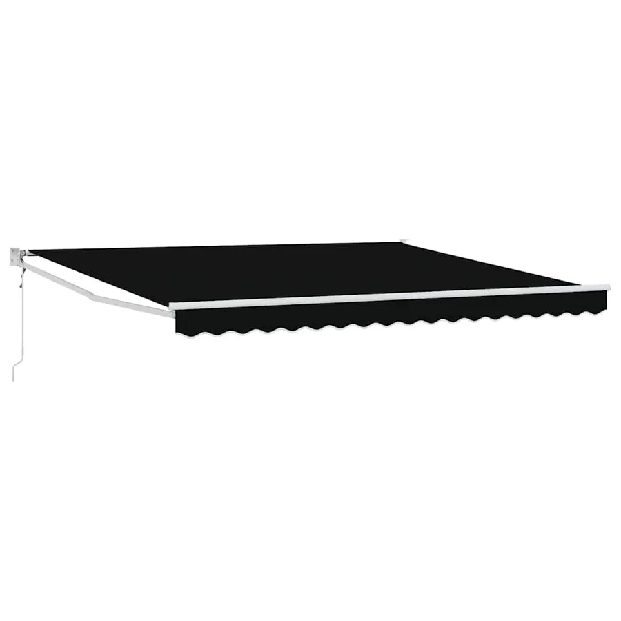Auvent rétractable Noir 400 × 300 cm Polyester et métal - 2
