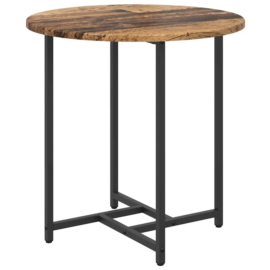 Ensemble de tables d'appoint 2 pcs Bois ancien et noir - 5