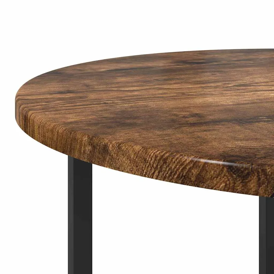 Ensemble de tables d'appoint 2 pcs Chêne fumé et noir - 7