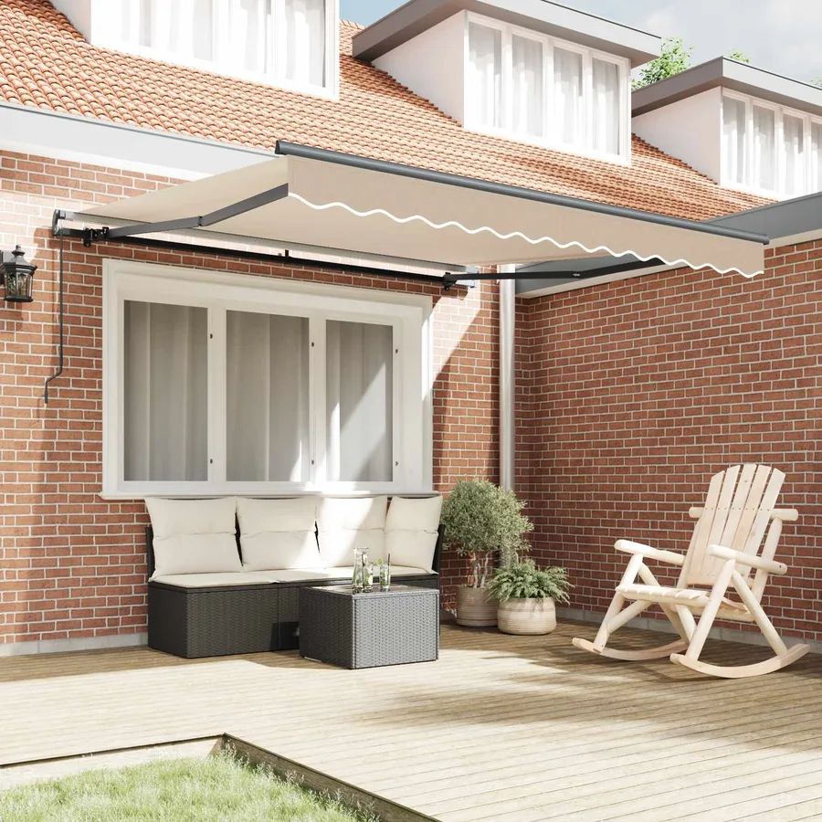 Auvent rétractable Beige 300 x 250 cm Polyester et Aluminium - 3