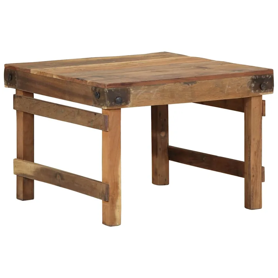 Table basse Marron 60 x 55 x 40 cm Bois Recyclé Solide - 2