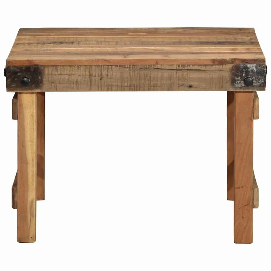 Table basse Marron 60 x 55 x 40 cm Bois Recyclé Solide - 3