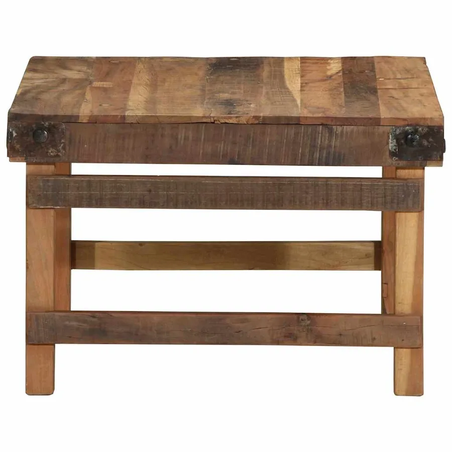 Table basse Marron 60 x 55 x 40 cm Bois Recyclé Solide - 4