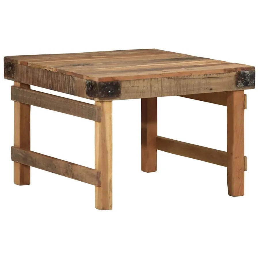 Table basse Marron 60 x 55 x 40 cm Bois Recyclé Solide - 6