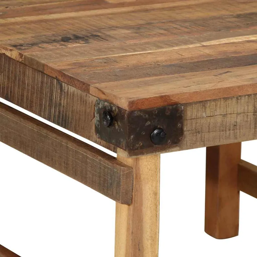 Table basse Marron 60 x 55 x 40 cm Bois Recyclé Solide - 7