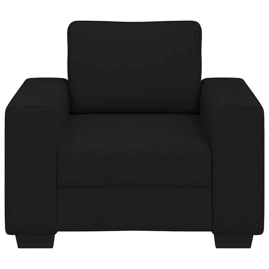 Fauteuil noir 100x77x82 cm tissu - 4