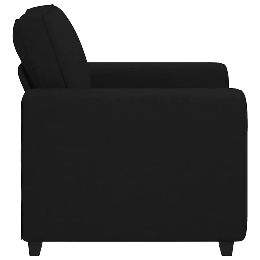 Fauteuil noir 100x77x82 cm tissu - 5