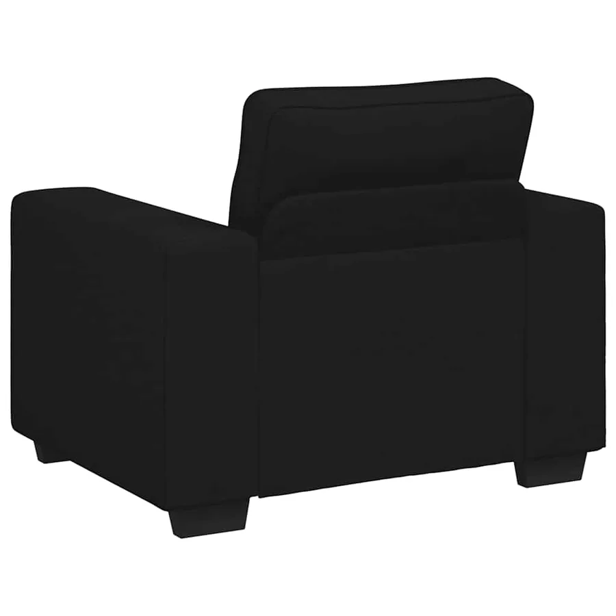 Fauteuil noir 100x77x82 cm tissu - 6