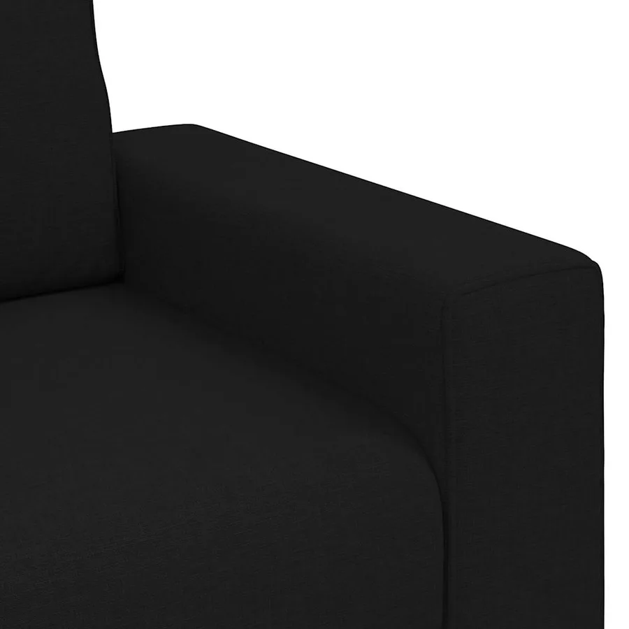 Fauteuil noir 100x77x82 cm tissu - 7