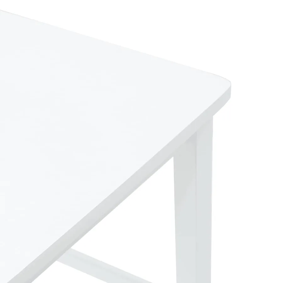 Tabourets de bar (lot de 2) en bois massif blanc et caoutchouc - 8