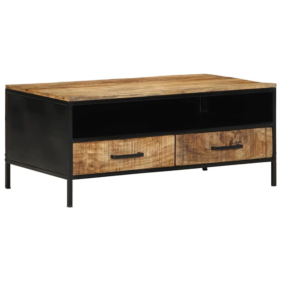 Table basse avec tiroir Marron 90 x 50 x 40 cm