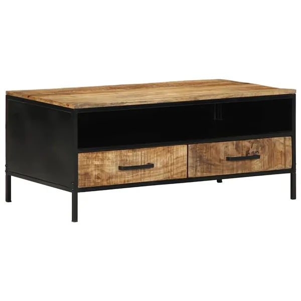 Table basse avec tiroir Marron 90 x 50 x 40 cm