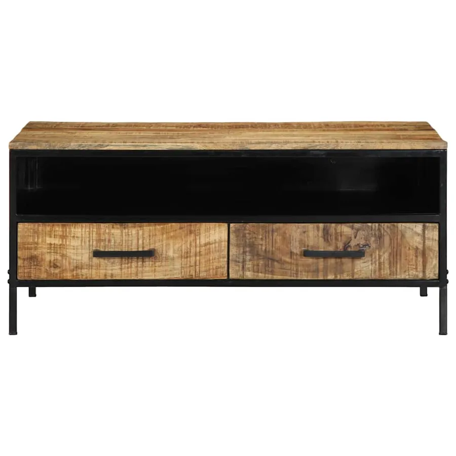 Table basse avec tiroir Marron 90 x 50 x 40 cm - 5