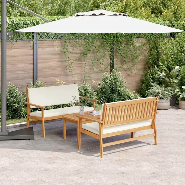 Ensemble de canapé de jardin 3 pcs Marron 120 x 65,5 x 79 cm